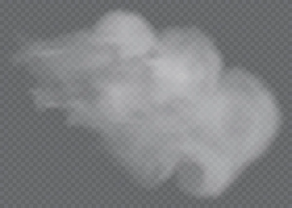 雾气或烟雾隔离透明的特殊效果 白色矢量云雾或雾气背景 矢量说明 — 图库矢量图片