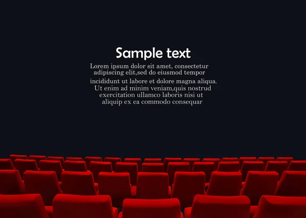 Cinema Screen Red Seats Movie Premiere Poster Design Vector Background — Stock Vector