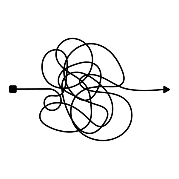 Est Folie Complexe Façon Griffonneuse Voie Vectorielle Gribouillis Processus Chaotique — Image vectorielle