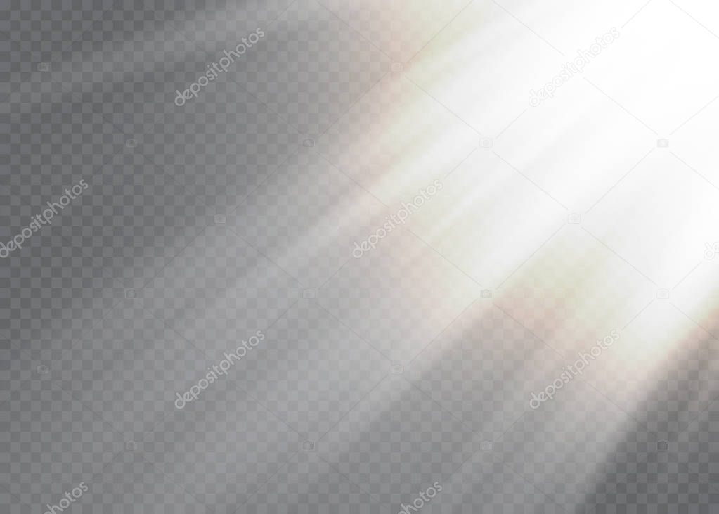 Vector transparent sunlight special lens flare light effect