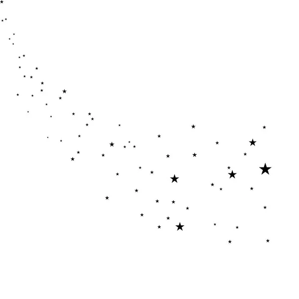 Csillagok Fehér Háttérrel Fekete Csillag Lövés Egy Elegáns Csillag Meteoroid — Stock Vector