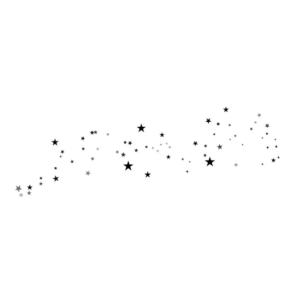 Зірки Білому Тлі Чорна Зірка Елегантною Зіркою Метеороїд Комета Астероїд — стоковий вектор
