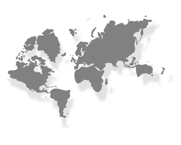 Carte Monde Vecteur Simple — Image vectorielle