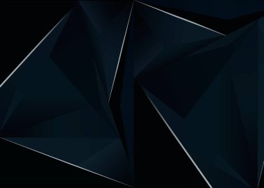 Soyut poligonal model lüks koyu mavi gümüş ile