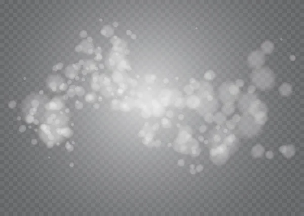 Effet lumineux spécial étincelles blanches. Illustration vectorielle . — Image vectorielle