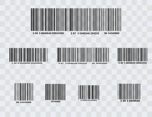 Barcode isoliert auf transparentem Hintergrund. Vektorsymbol — Stockvektor