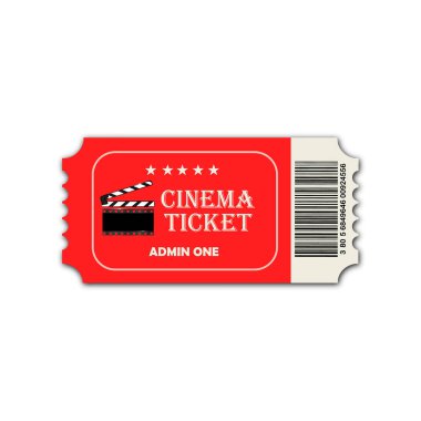 Vektör 2, beyaz arka planda izole edilmiş sinema biletleri.