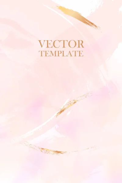 Soyut tozlu pembe akışkan şablon, kartlar, renk örtüleri seti. Geometrik tasarım, sıvılar, altın folyo simli şekiller. Moda vektör soyut sanat 2020.
