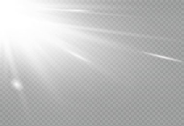 Şeffaf güneş ışığı özel lens flaş efekti