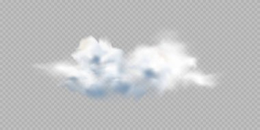 Sis ya da duman izole edilmiş şeffaf özel efekt. Beyaz vektör bulanıklığı, sis veya sis arkaplanı.