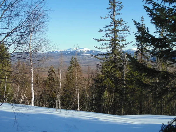 Rússia Parque Nacional Zyuratkul Paisagem Com Vista Para Cume Bolshoy — Fotografia de Stock