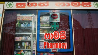 Dambulla, Sri Lanka - 09-14-2016: Lankan 'daki eczane
