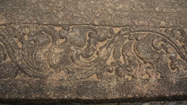 Starověké Ornamenty Zřícenině Paláce Srí Lance — Stock fotografie
