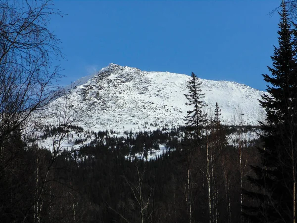 Rússia Zyuratkul National Park Bolshoy Nurgush Montanha Inverno Ponto Mais — Fotografia de Stock