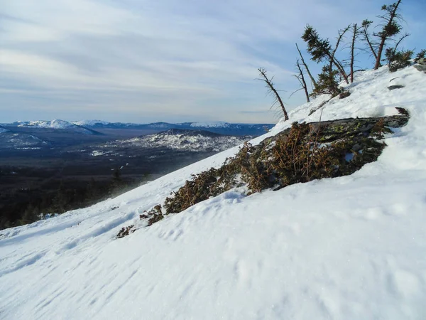 Rússia Parque Nacional Zyuratkul Montanha Big Nurgush Inverno — Fotografia de Stock