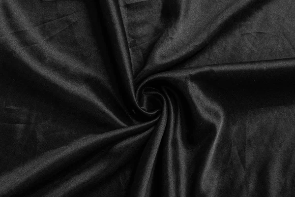 Черная Ткань Скрученная Фоновое Изображение — стоковое фото