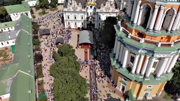 Киев Украина Июля 2019 Религиозное Шествие Православных Христиан Праздник Крещения — стоковое видео
