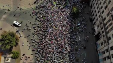 Kiev, Ukrayna - 27 Temmuz 2019: Rus vaftiz bayramında Ortodoks Hıristiyanların dini alayı, Ukrayna, Rusya.