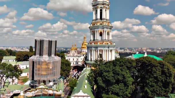 Kiev Ucrânia Julho 2019 Procissão Religiosa Cristãos Ortodoxos Festa Batismo — Vídeo de Stock