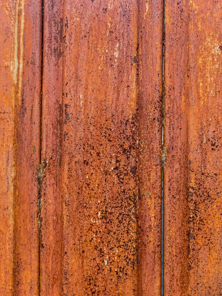 Konsistens Orange Rost Porten Upplyst Den Orangefärgade Nedgångssolen — Stockfoto