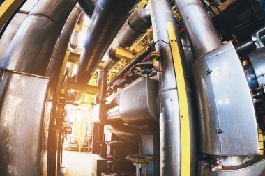 Denizaşırı platform sanayi bölgesindeki sanayi kavramı, iş sektörü kavramının boru tesisat sürecini ve yapısını gösteriyor.