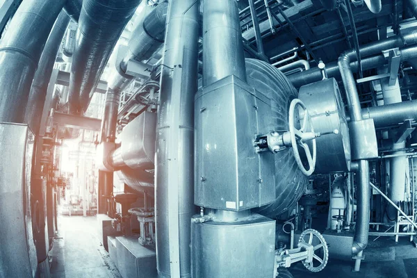 Концепция Промышленных Установок Оборудование Кабели Трубопроводы Найденные Внутри Современной Промышленной — стоковое фото