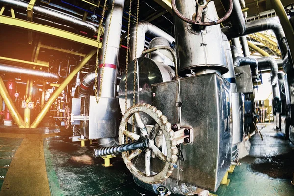 Концепция Промышленных Установок Оборудование Кабели Трубопроводы Найденные Внутри Современной Промышленной — стоковое фото