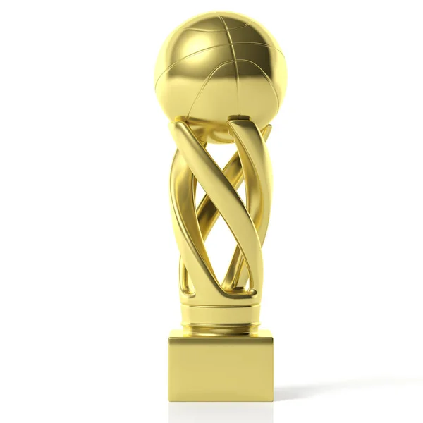 Taça Basquetebol Troféu Dourado Basquete Isolado Sobre Fundo Branco Ilustração — Fotografia de Stock