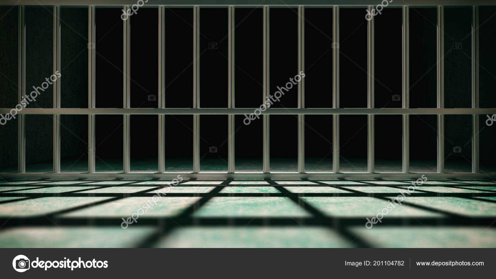 监狱概念监狱酒吧和阴影黑暗背景——图库图片© gioiak2 #201104782
