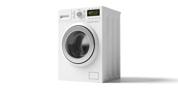 Clothes laundry. Washing, dryer machine isolated on white background. 3d illustration