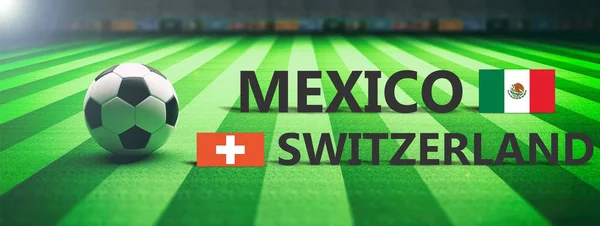 Mexico Switzerland Soccer Football Final Match Illustration — Stock Photo, Image