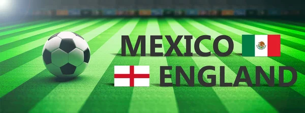 墨西哥 英格兰足球足球决赛比赛3D — 图库照片