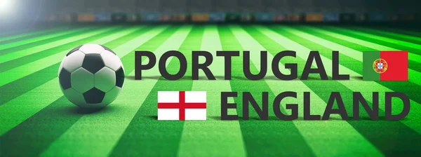 葡萄牙 英格兰 足球决赛 — 图库照片