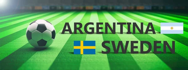 Argentina Sweden Soccer Football Final Match Illustration — Stock Photo, Image