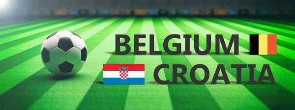 ベルギー対クロアチア サッカー サッカー決勝戦 イラストレーション — ストック写真