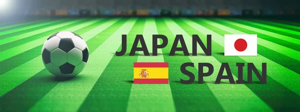 Japan Spain Soccer Football Final Match Illustration — Stock Photo, Image