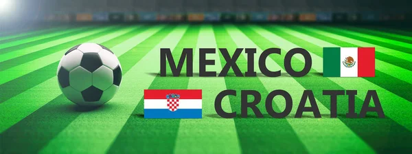 Mexico Croatia Soccer Football Final Match Illustration — Stock Photo, Image