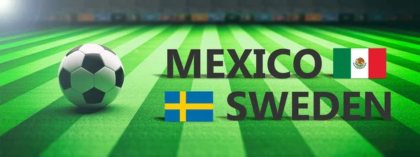 Mexico Sweden Soccer Football Final Match Illustration — Stock Photo, Image