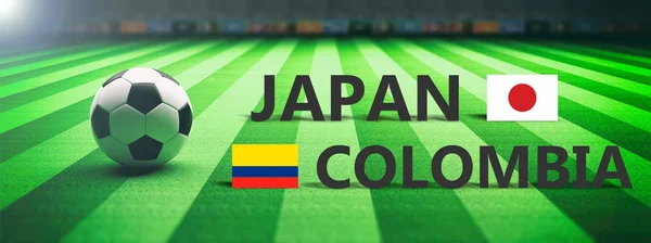 Japan Colombia Soccer Football Final Match Illustration — Stock Photo, Image