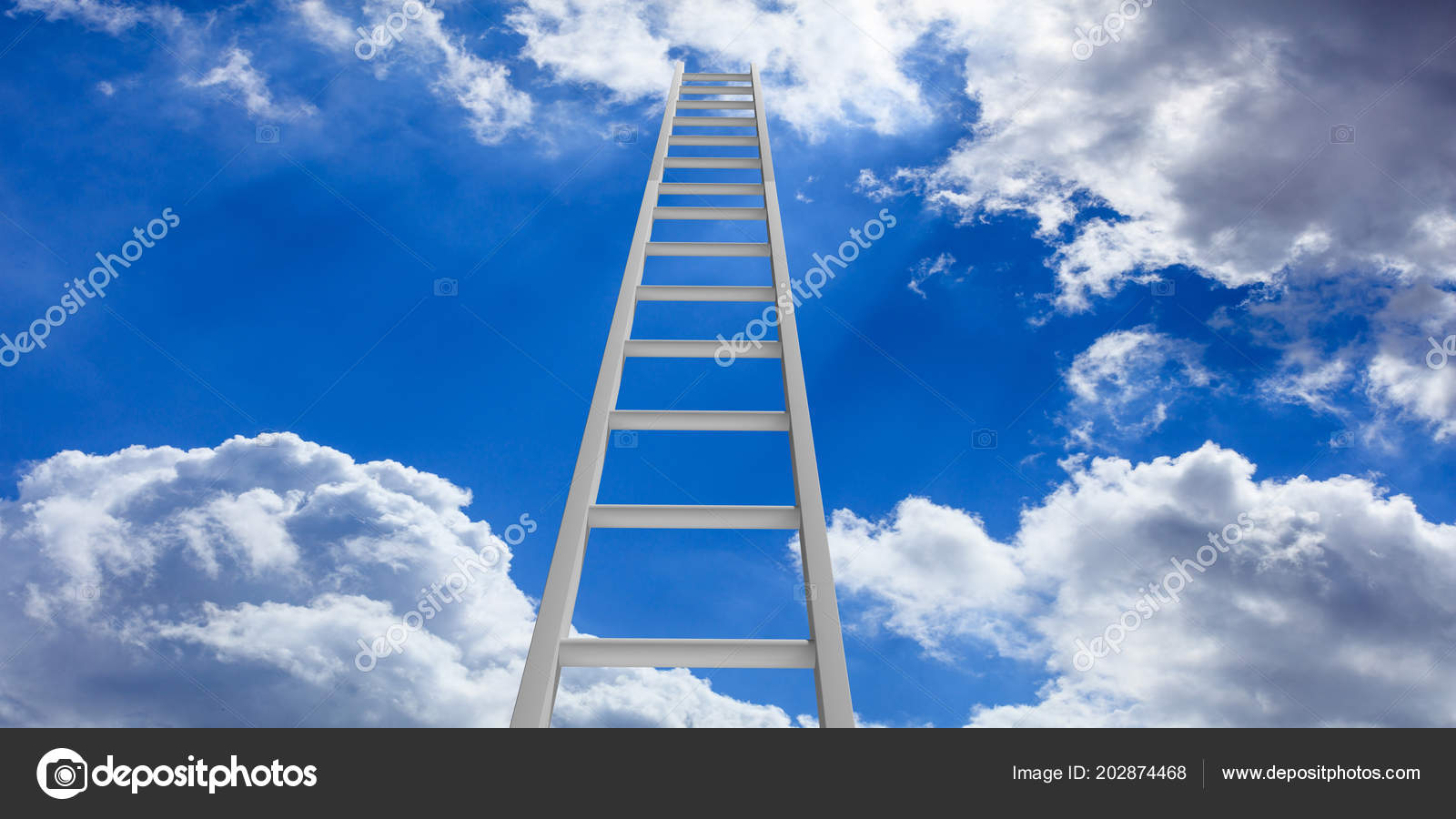 Stairway to heaven, blue, clouds, sky, HD phone wallpaper