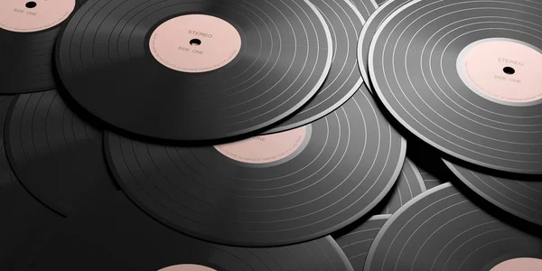 Vintage Vinyl Nahrává Alba Popiskem Růžové Plné Pozadí Obrázek — Stock fotografie