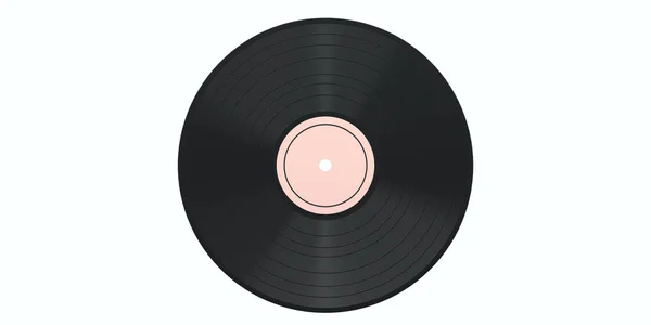 Vintage Vinyl Felvétel Album Elszigetelt Kivágott Fehér Háttér Illusztráció — Stock Fotó