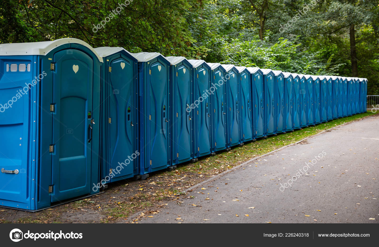 Portable Cabins Park Line Chemical Toilets Festival Forest