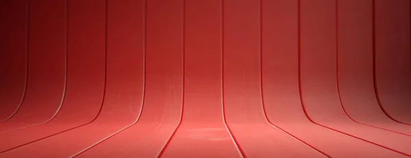 Rood Geschilderd Gebogen Houten Planken Textuur Achtergrond Banner Houten Muur — Stockfoto