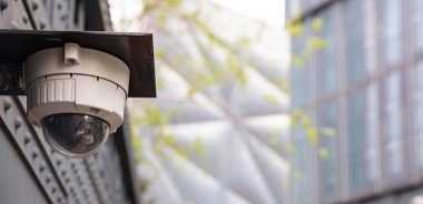 Gözetim Cctv Güvenlik Kamerası açık havada, closeup görünümü