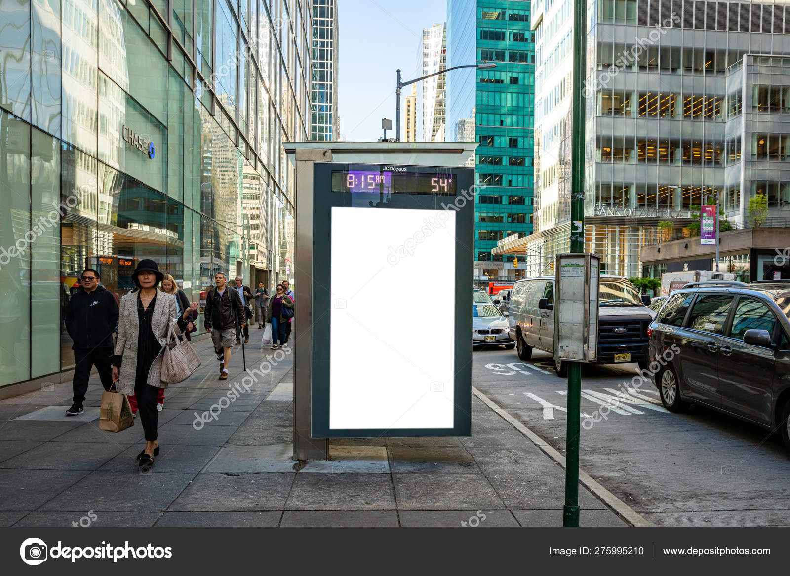 Download Blank Billboard At Bus Stop For Advertising New York City Buildings And Street Background Stock Editorial Photo C Gioiak2 275995210