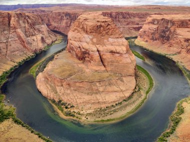 At nalı virajı, Arizona. Colorado Nehri'nin at nalı şeklinde ki kesici kesici silik, Amerika Birleşik Devletleri