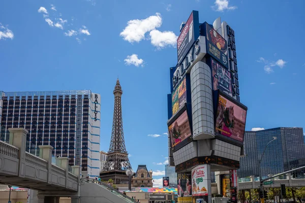 Las Vegas City. Nevada USA på morgonen. Solig vårdag, blå himmel — Stockfoto