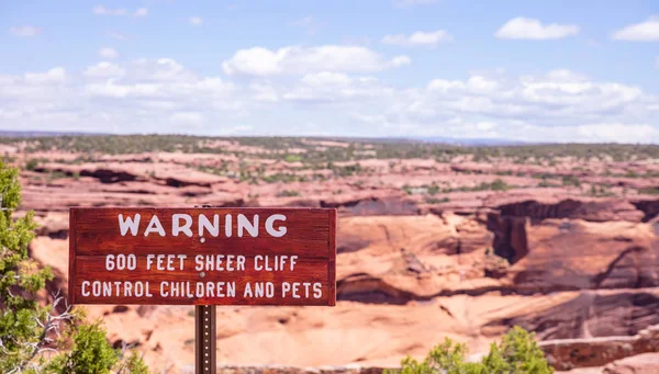 Signo de alerta, monumento nacional do Canyon de Chelly Arizona, EUA — Fotografia de Stock