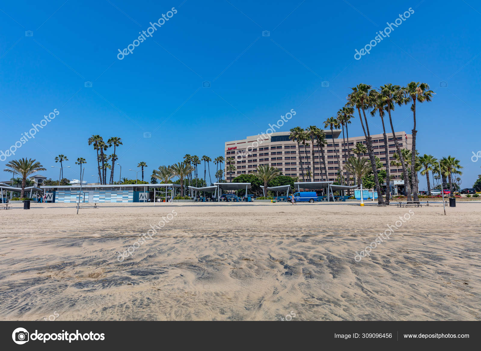 Marina Del Rey Beach California Usa Sunny Spring Day Stock